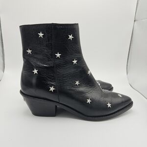 Zadig & Voltaire Tyler Star Patent Leather Ankle Boots EU 37 US 6